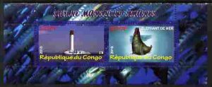 CONGO KIN. - 2010 - L'houses & Marine Fauna #4 - Perf 2v Sheet-MNH-Priva...