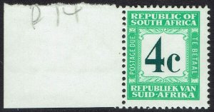 SOUTH AFRICA 1967 POSTAGE DUE 4C WMK RSA MNH **