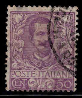 Italy Scott 85 violet 50c stamp 1901 CV$14.50