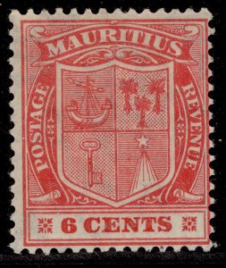 MAURITIUS GV SG186a, 6c pale red, M MINT. Cat £14.