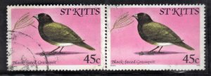 ST KITT  SC# 60 **USED** 45c PAIR  1981    SEE SCAN