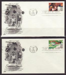 US C105-C108 Olympics S/4 Artcraft U/A FDC