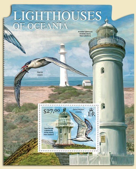 SOLOMON IS.- 2012 - Lighthouses of Oceania - Perf Souv Sheet - Mint Never Hinged