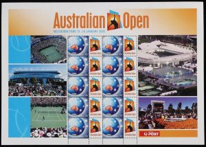 AUSTRALIA 2003-08 Australian Tennis $5 various backgrounds various tabs. MNH **.