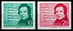 DDR Germany Stamps 1956 ☀ Composer Robert Schuman Michel 528/ 529☀ MNH**