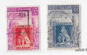 Italy Sc #568-569  set of 2  used VF