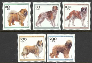 Germany Sc# B792-B796 MNH 1996 Dogs
