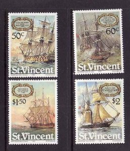 St. Vincent-Scott#615-18-Unused NH set-Sailing Ships-1981