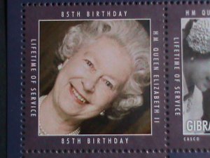 ​GIBRALTAR-2011 SC# 1267-72 SERVICE OF QUEEN   MNH S/S SCV.$18