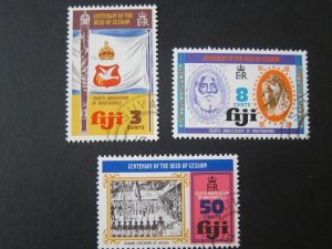 Fiji 1974 Sc 354-356 set FU