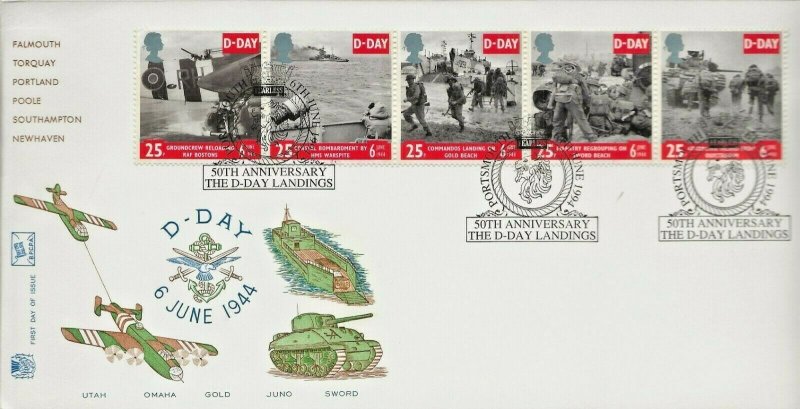 6/6/1994 D- DAY 50th ANNIVERSARY FDC INTERESTING PICTORIAL POSTMARK FDC