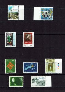 Ireland: 2004, Collection of 10 issues,  all Mint Never Hinged.