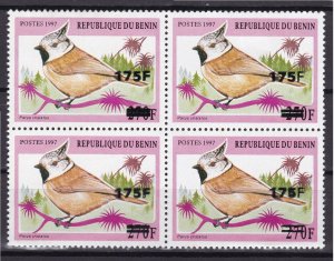 BENIN 2005 1378 175F 1000 € PUBLISHED CRISTATUS BIRDS BIRD OVERPRINT SURCHARGE MNH-