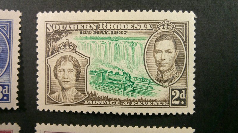 Southern Rhodesia 1937 Scott# 38-41 Mint XF Ghost Hinged CPL set of 4