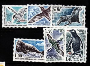 French Southern & Antarctic Territory Sc 58-63 NH ISSUE OF 1976 -ANIMALS & BIRDS