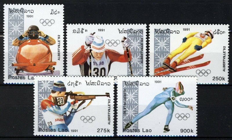 Laos 1991, Olympics Albertville 92 set MNH