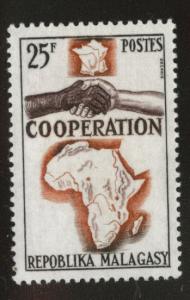 Madagascar Malagasy Scott 360  MH*  1964 Cooperation