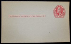 1911 US Sc. #UX23 postal card, mint, not preprinted, good shape, light toning