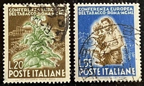Italy Scott# 545-546 Used VF stamps Cat $9.95