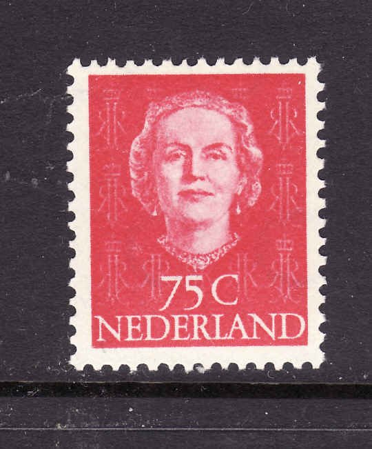 Netherlands-Sc#327-unused very light hinged 75c Queen Juliana-1949-