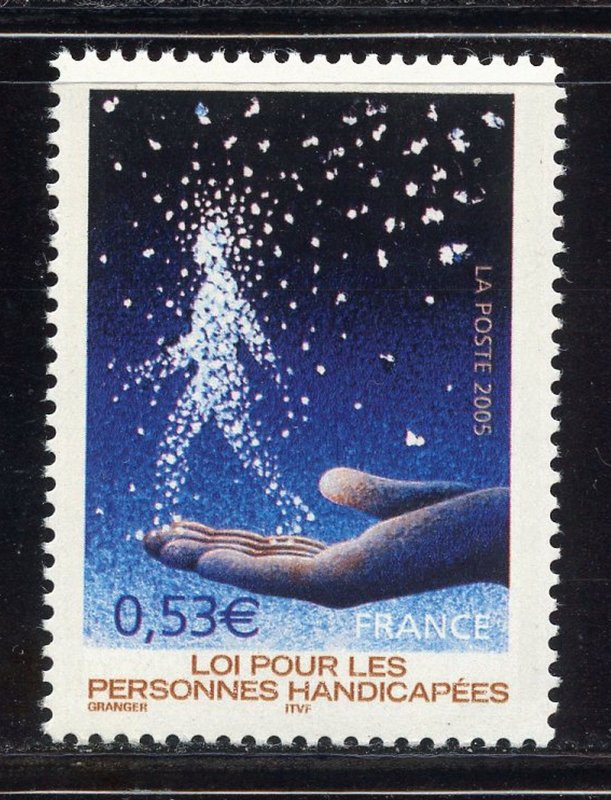 France 3128 MNH, Enactment of Handicaped Persons Rights Law Issue from 2005.
