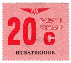 (I.B) Australia - Victoria Railways : Parcel Stamp 20c (Hurstbridge)