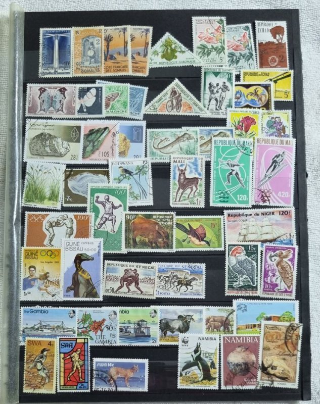 Mix African countries Stamps - 100 Stamps all different