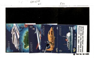 Jersey, Postage Stamp, #685-689 Mint NH, 1994 Ship, Airplane (AB)