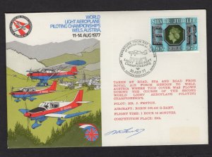 GB 1977 RAF flown commemorative cover - World Piloting Championship, Austria