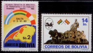 Bolivia 1980 SC# 654-5 MNH-OG E90