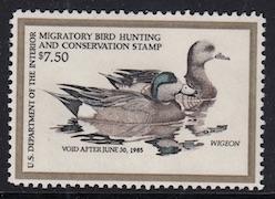 Migratory Bird Hunting Stamp, Ducks, #RW 51, MNH, Blue missing