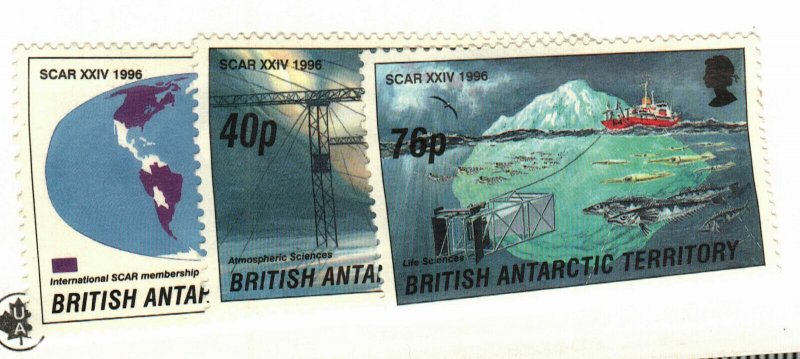 British Antarctic Territory #235, 237-8 MNH