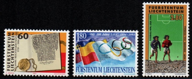 Liechtenstein # 1019 - 1021 MNH