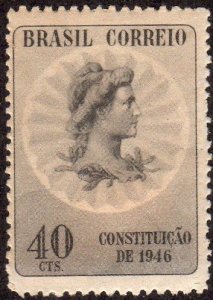 Brazil 650 - Mint-H - 40c Liberty / Constitution (1946) (cv $0.35)