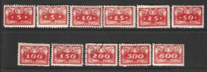 Poland O1-O11  Mint/Used SC:$4.60