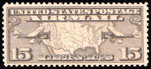 United States Scott C8 Unused lightly hinged.