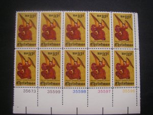 Scott 1550, 10c Christmas Angel, PB10 #35596-9, 35673 LR, MNH Christmas Beauty