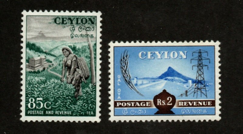 Ceylon - SG# 427 & 428 MLH        /        Lot 0222008