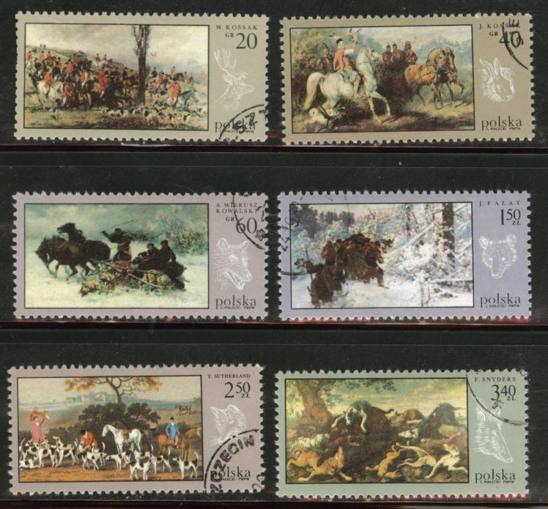 Poland Scott 1628-33 used 1968 shert set CTO