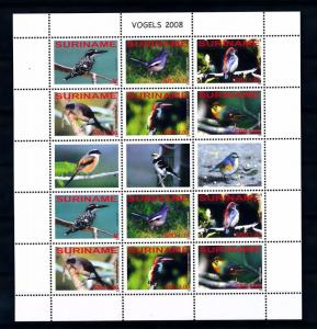 [SUV1570] Surinam Suriname 2008 Birds Vögel Oiseaux Miniature Sheet with tab MNH