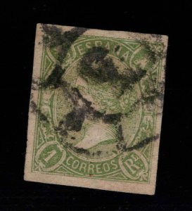 Spain Scott 71 Used Four margin imperforate Isabella