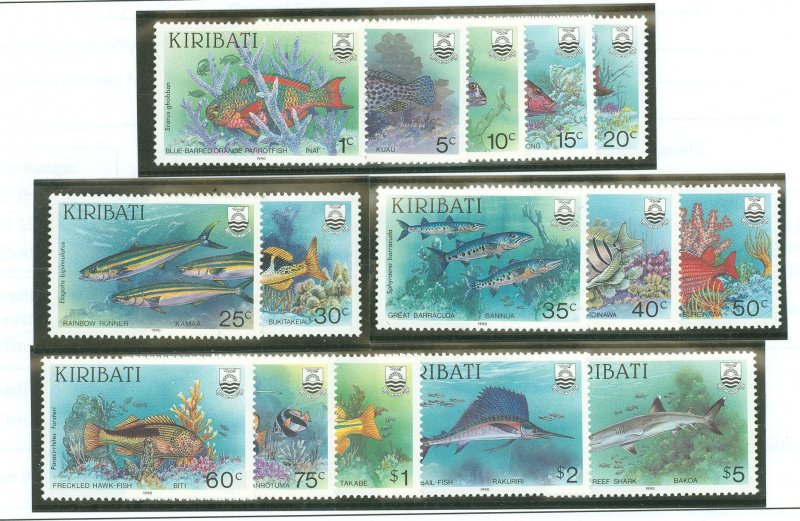 Kiribati #540-554  Single (Complete Set)