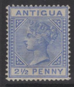 ANTIGUA SG27a 1887 2½d ULTRAMARINE 2 WITH SLANTING FOOT TYPE A MTD MINT