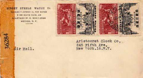 Mexico, Airmail, Censored