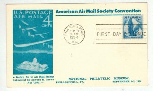 1948 4c FLYING EAGLE AIRMAIL Nice AAMS Postcard FDC in Blue