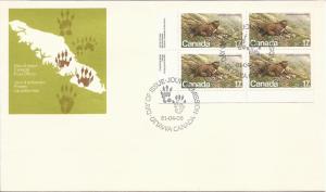 1981 Canada FDC Sc 883 - Canadian Endangered Wildlife -Vancouver Is.Marmot-PB LR