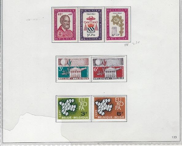 Belgium. Collector assembled mint sets '60//'63 in mounts CV $22.00