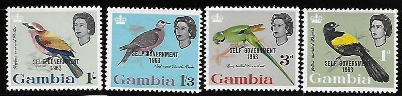 Gambia 1963 Birds Self government Overprinted MNH A676