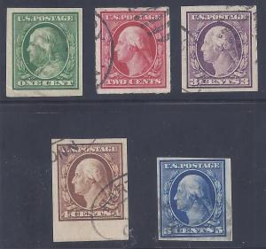 Scott #343-47 Used set