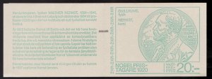 1980 Sweden SC #1344 Nobel Prize Winners  MNH stamp booklet